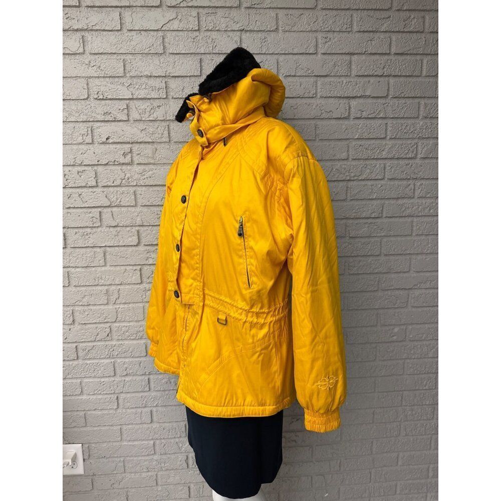 Jeunesse by Couloir Women Yellow Detachable Hoodie Winter Ski Jacket Size 12 - Picture 3 of 12